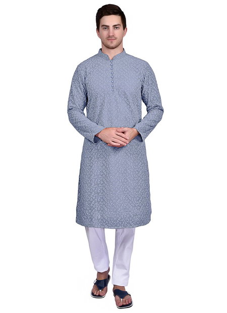Peach Colour Outluk Vol 65 Wedding Wear Georgette Lucknowi Work Kurta Pajama Mens Collection 65003